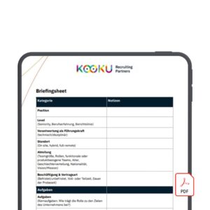 Briefingsheet - Recruiting Vorlage