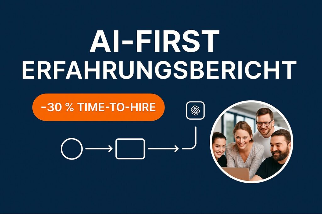 Titelbild, das Mitarbeiter von Kooku zeigt und eine BPMN Prozess -Kette